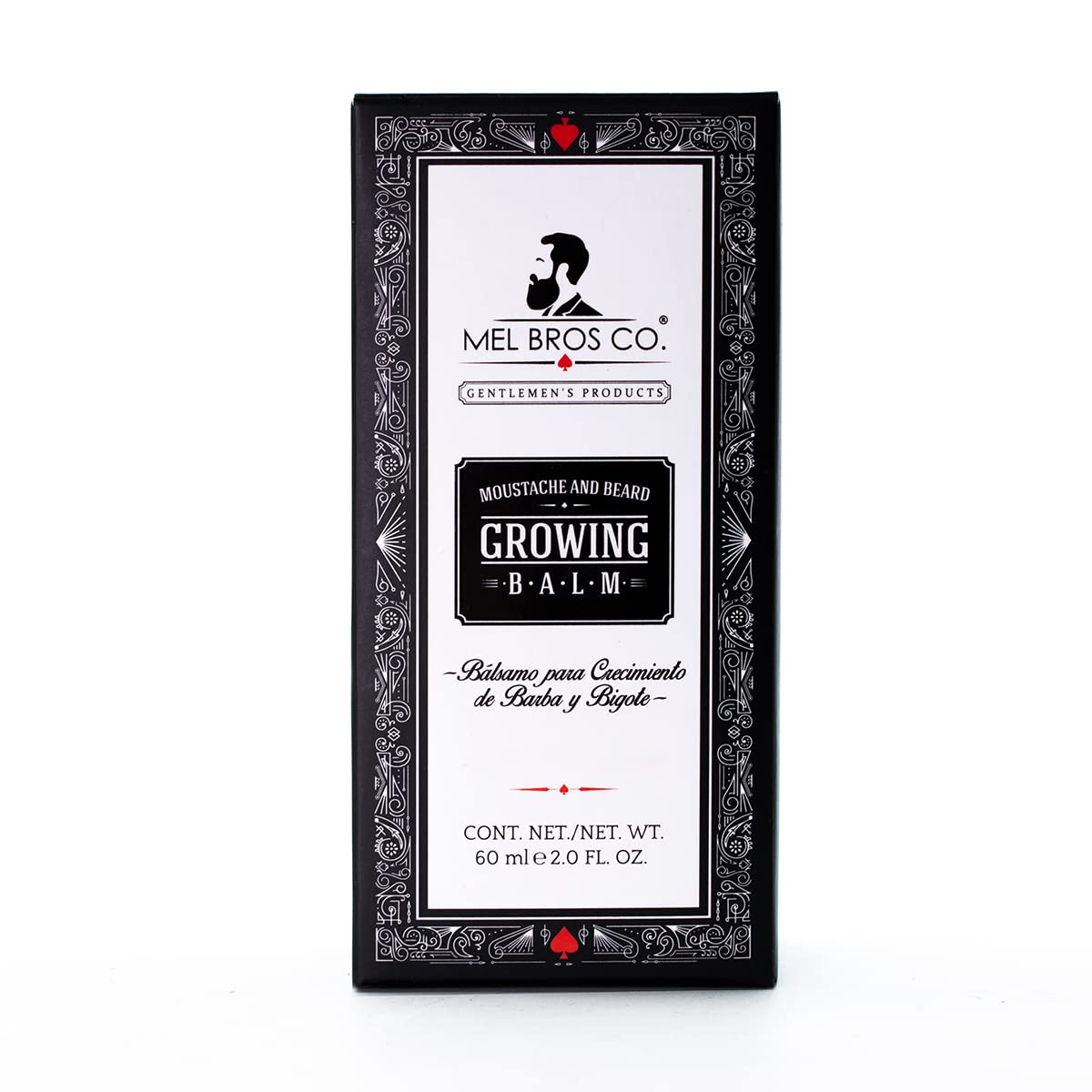 Bálsamo para Crecimiento de Barba y Bigote Mel Bros Co 2oz Biotina y Queratina