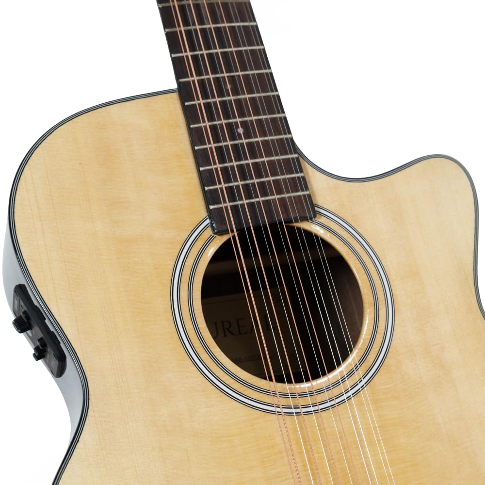 Guitarra Electroacústica Aureal 12 Cuerdas Aag-12st Natural