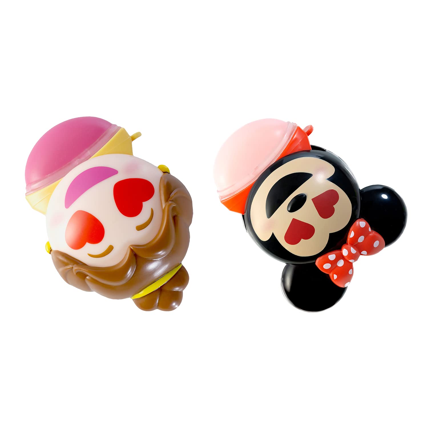 Lip Smacker Disney Emoji Lip Balm Duo- Belle & Minnie Last Rose Petal/Strawberry Le-Bow-nade