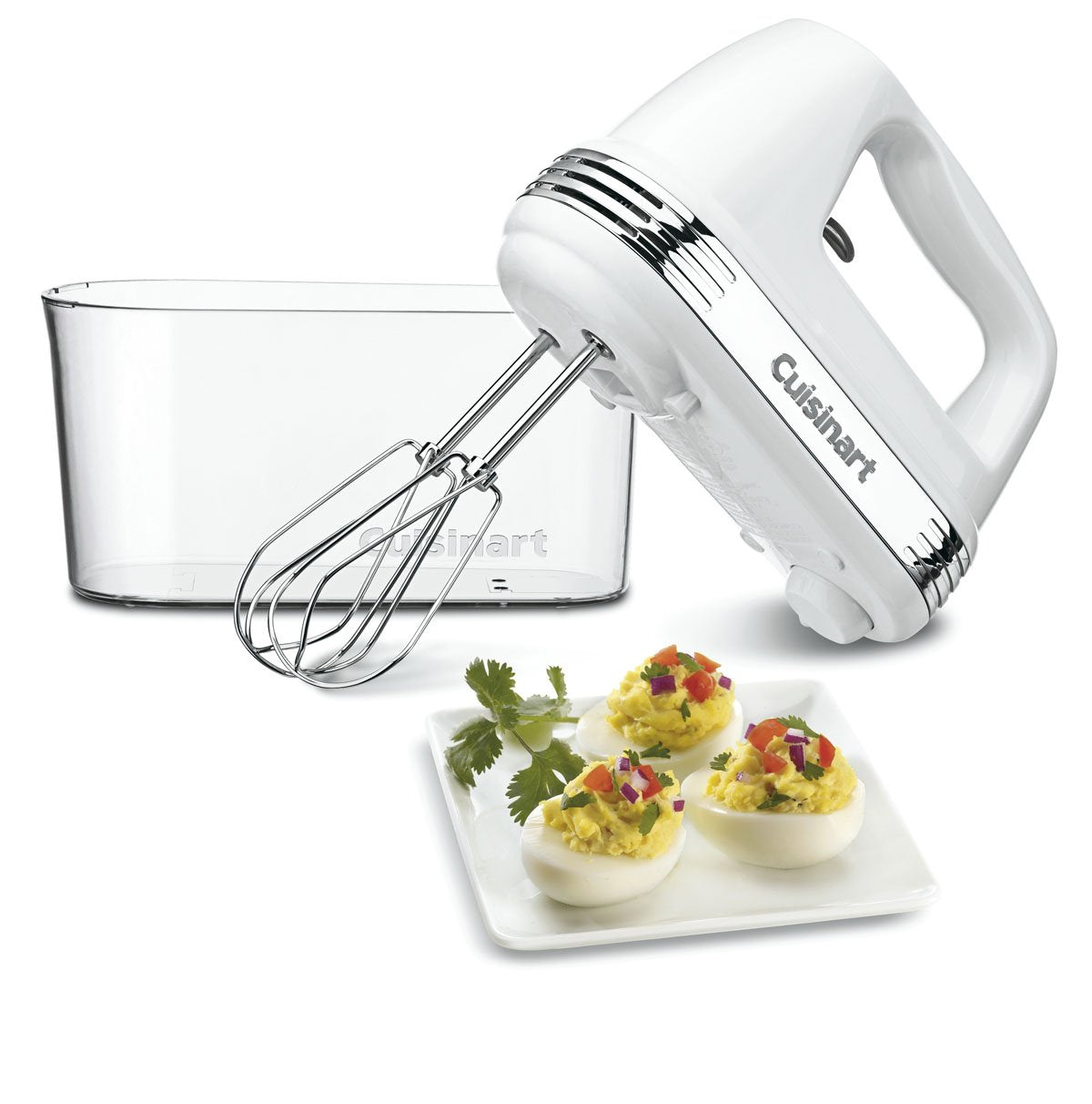 Cuisinart Power Advantage Plus - Batidora de mano con caja de almacenamiento (9 velocidades), Blanco, 8.9" x 3.9" x 8.5", 1