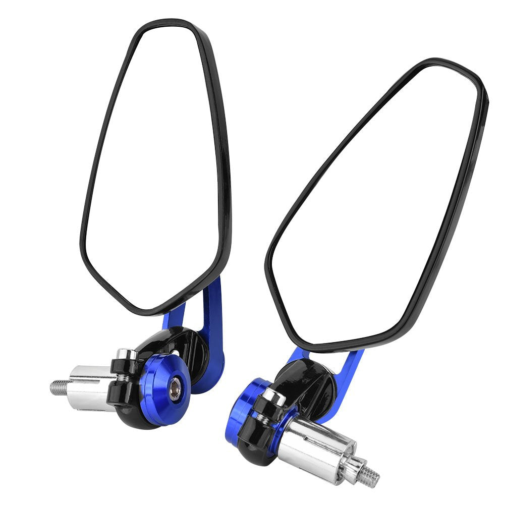 Espejos Retrovisores para Motocicleta Moto Aleación de Aluminio Azul Universales