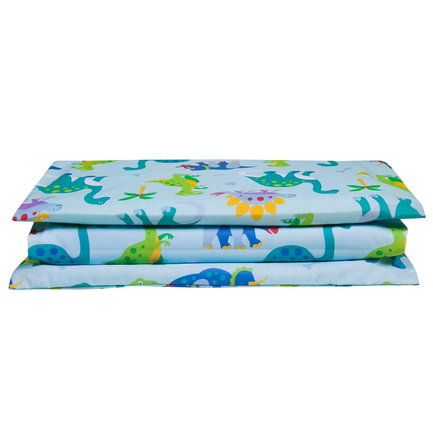 Wildkin - Funda de algodón para Siesta para niños, Suave, Cosida en Solapa, Duradera y se Adapta a tapetes de Vinilo de 1.5 Pulgadas, Dinosaurio Land