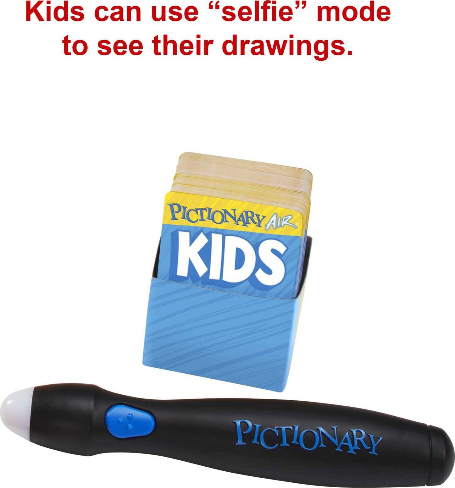 Juego Familiar Pictionary Air Mattel Games Ligero con Tarjetas de Pista para la Noche de Juegos, se Conecta a Dispositivos Inteligentes