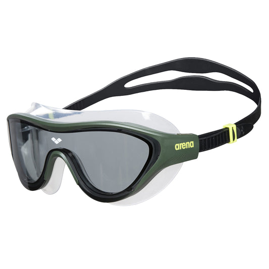 ARENA - Máscara de natación Unisex para Adultos, Unisex, para Hombres y Mujeres, Lentes de policarbonato sin Espejo, Color Ahumado/Verde Oscuro