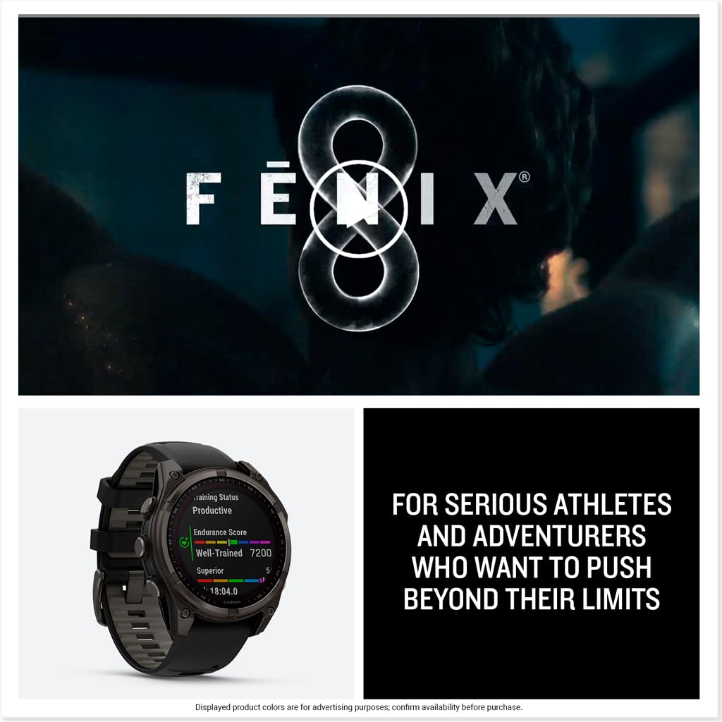 Reloj Garmin Fenix 8 Zafiro Solar 47mm Gris Carbono/Gris Guijarro