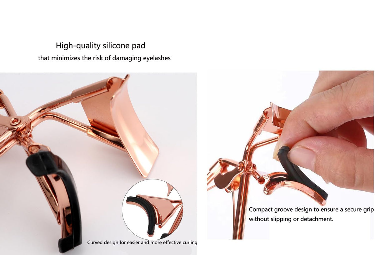 Bestbling Rizador De Pestañas Con Brillantes Diamantes De Imitación: Diseñado Para Lograr Pestañas Rizadas Impresionantes (Rosa) Rosa