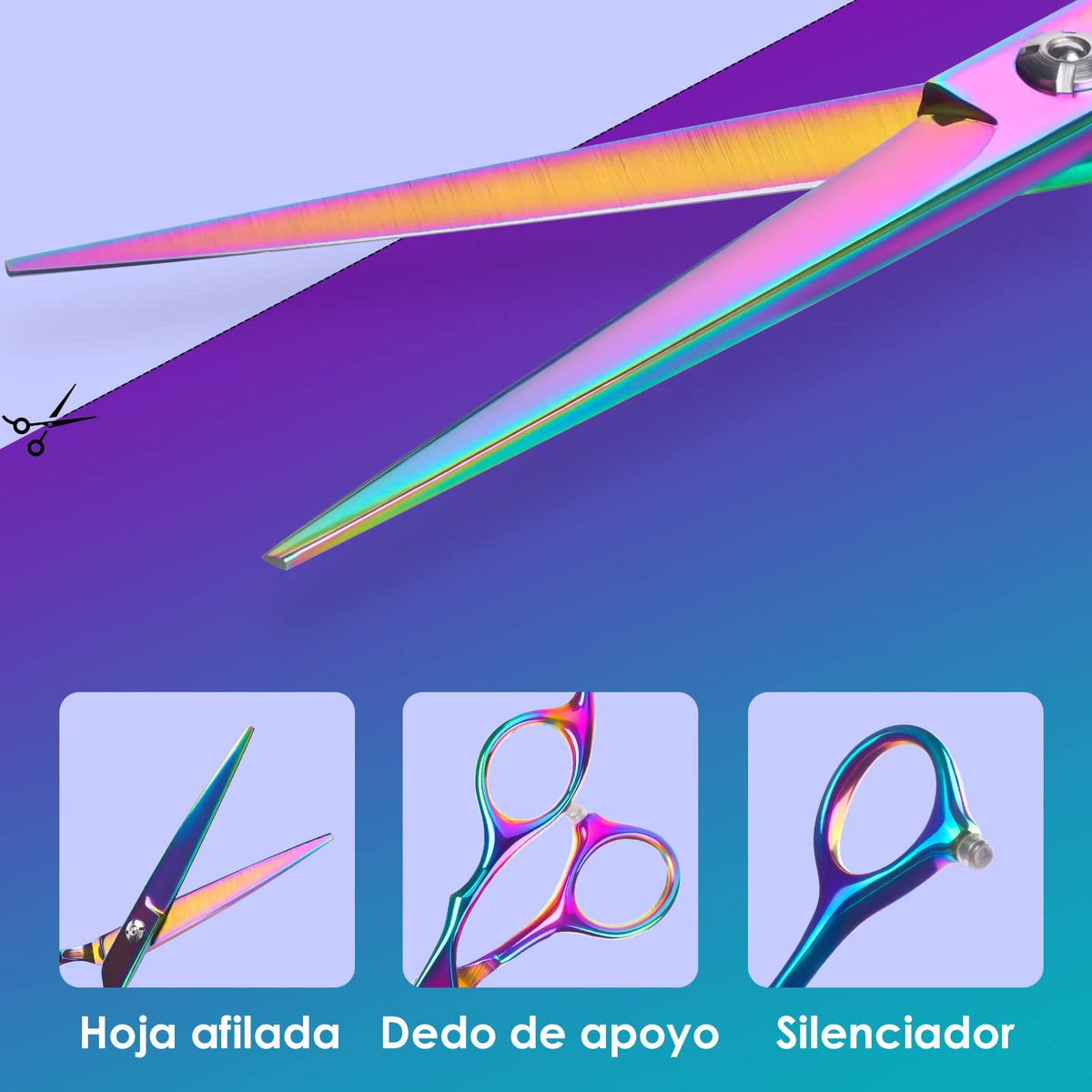 Lictin Tijeras para Cortar Cabello Profesional, Kit de Tijeras para Corte