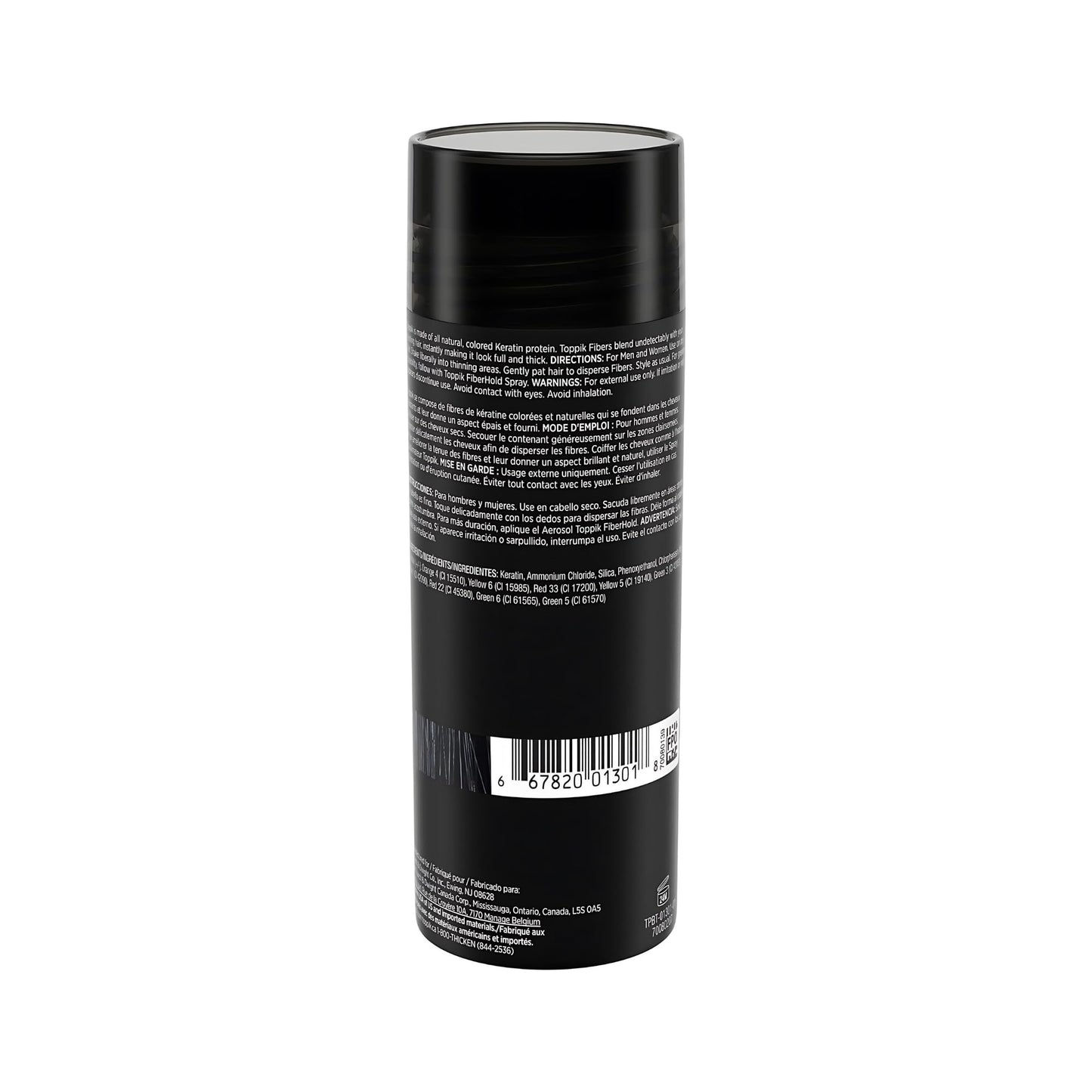 TOPPIK Hair Building Fibers, Black, 1.94 oz.