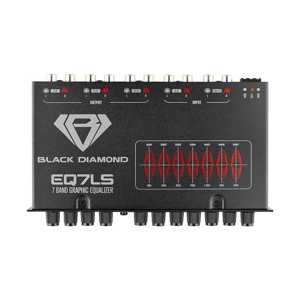 BLACK DIAMOND EQ7LS: Ecualizador gráfico de 7 Bandas con sección de Control de subwoofer