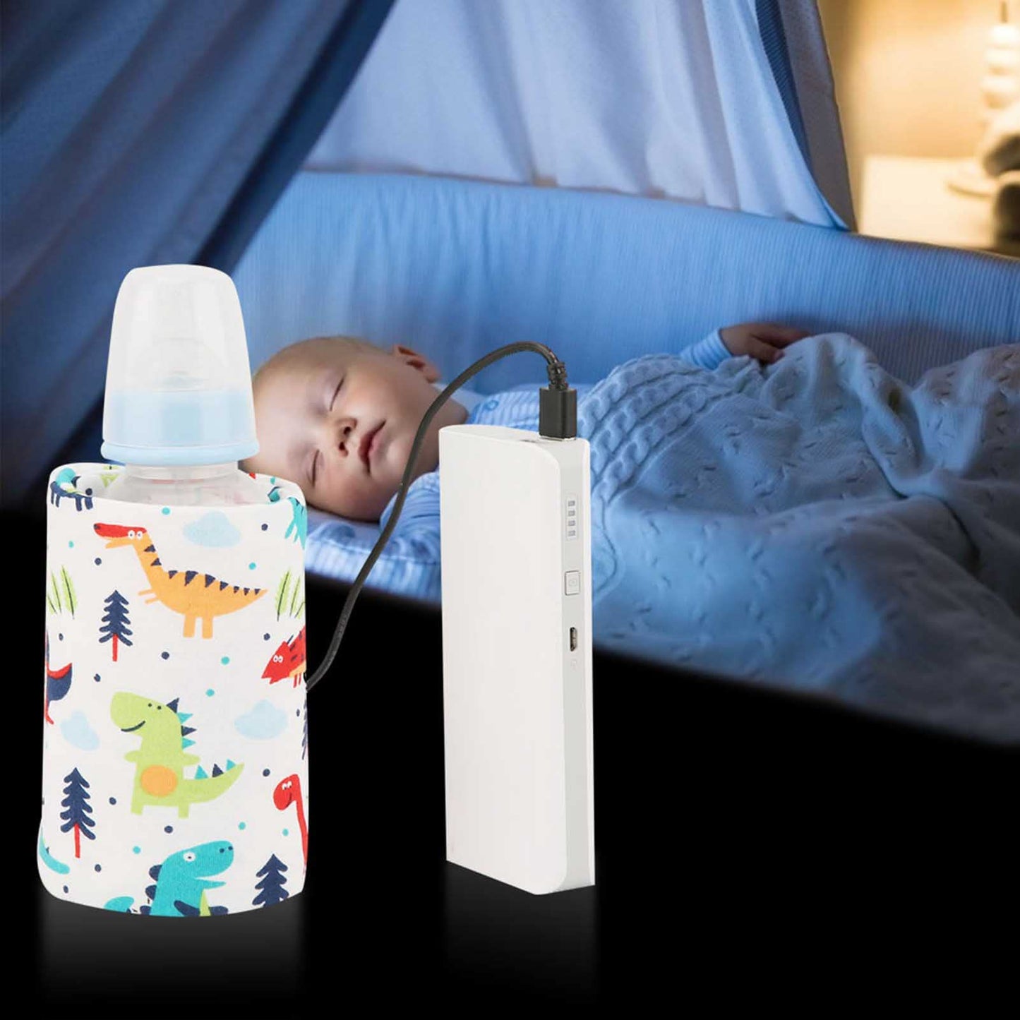 Funda para Biberón que Mantiene el Calor, Bolsas para Biberones Portátiles, USB para Mantener el Calor de la Leche, Calentador Multifunción para Taza de café, té, Bebida, Bolsa de (Tipo 2)