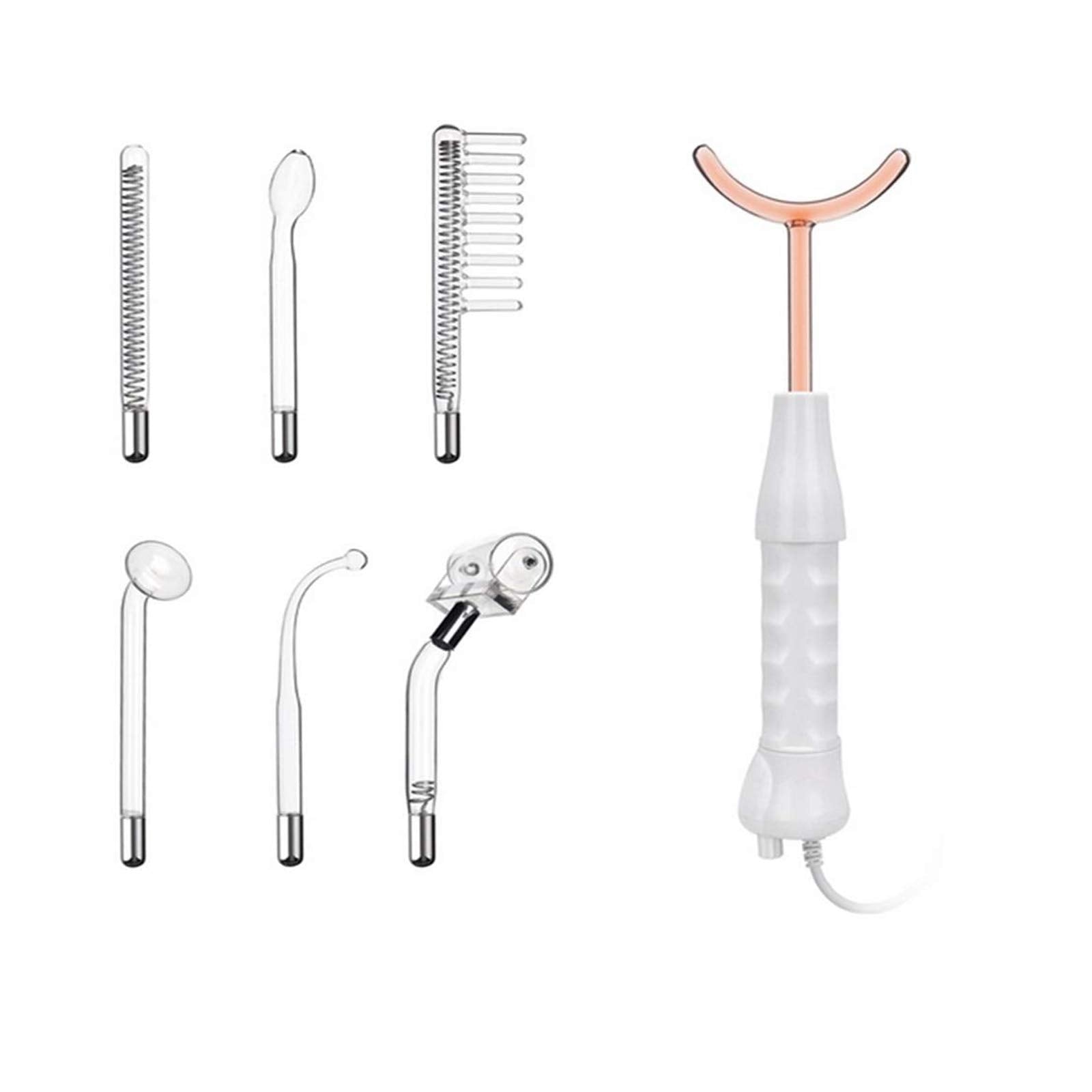 Elitzia- Dispositivo de tonificación de la piel para el cuidado facial de alta frecuencia con 7 tubos de electrodos y 2 opciones de colores ETSC640N (