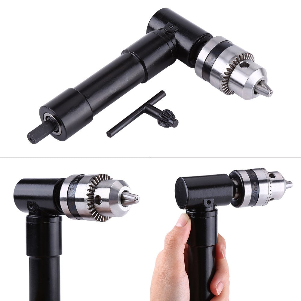 Hilitand Adaptador de ángulo del Impulsor de ángulo Recto de 90 ° Destornillador de Potencia Broca de Mango Hexagonal Adaptador de Broca con Llave de Vaso de 1 Pieza