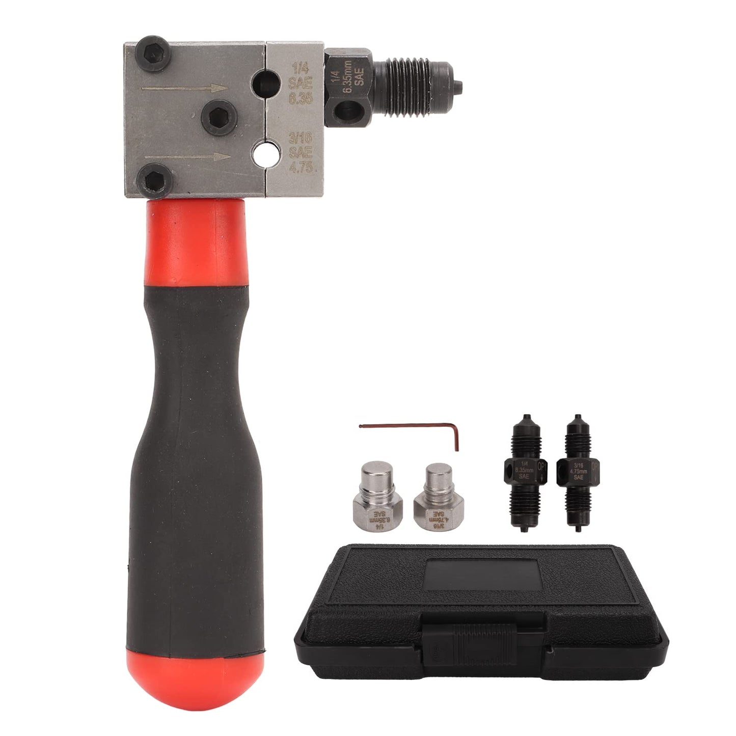Herramienta de abocardado simple y doble, herramienta de abocardado de línea de freno de 3/16 pulgadas y 1/4 pulgadas, herramienta de abocardado hidráulica de mano para reparación de automóviles