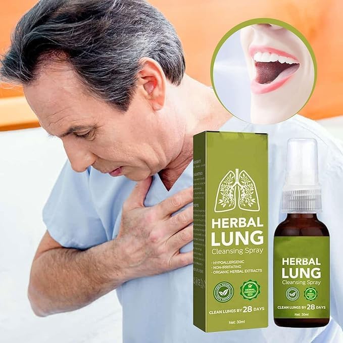 Poderoso Spray Herbal para limpieza pulmonar de 30ml - Apoyo Pulmonar Potente - (3 unidades)