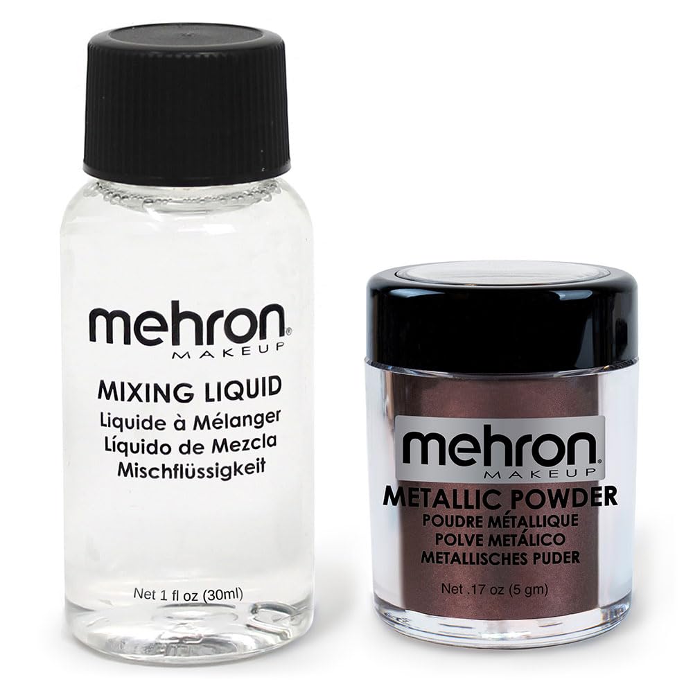 Mehron polvo metálico con líquido de mezcla Kit - Bronce