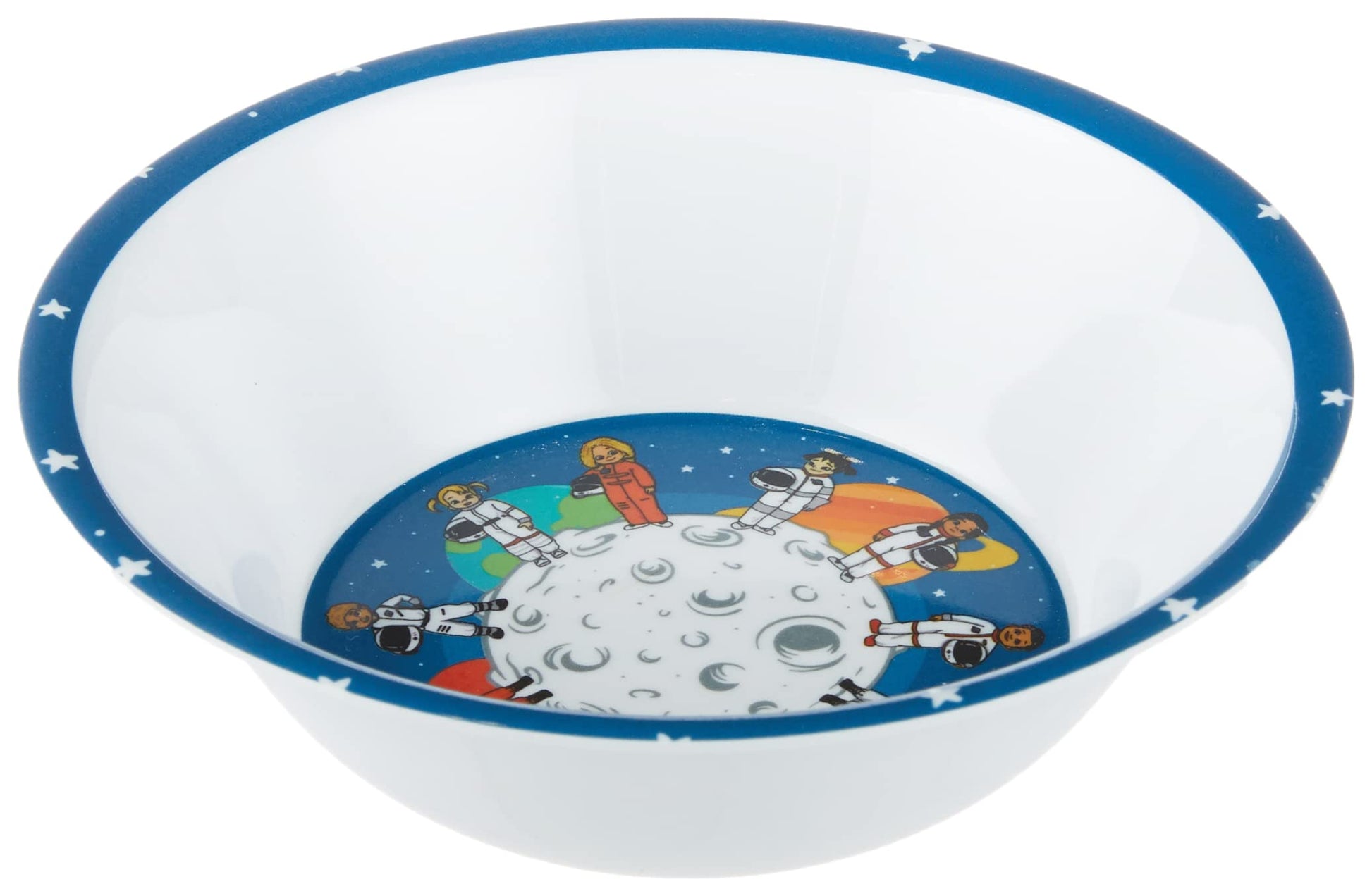 Colorfull Plates Juego de vajilla para niños, astronauta y temática espacial (plato de comida, cuenco y taza) regalo para niños y bebés