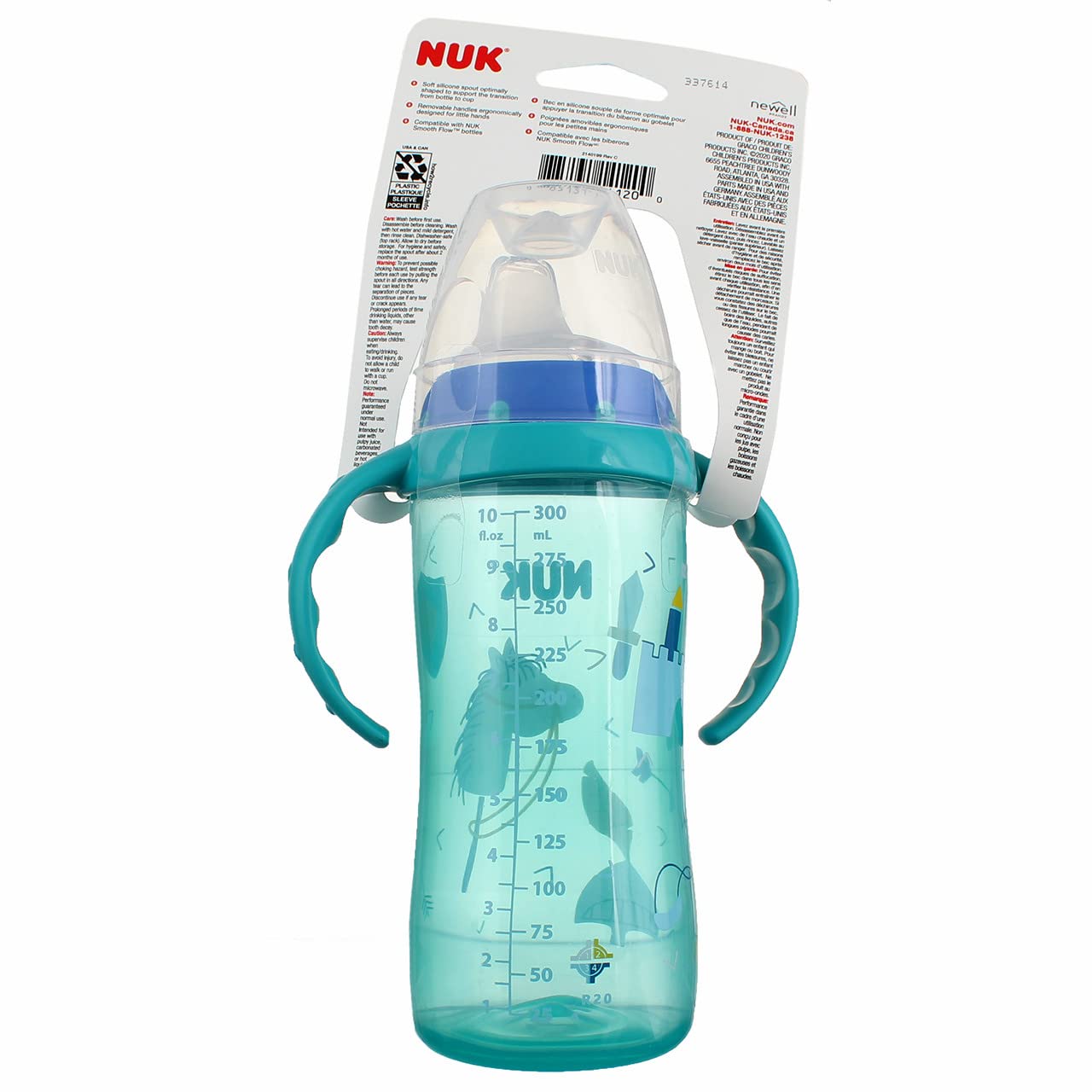 NUK - Juego de 2 tazas con asas para aprendices de la selva, Boy