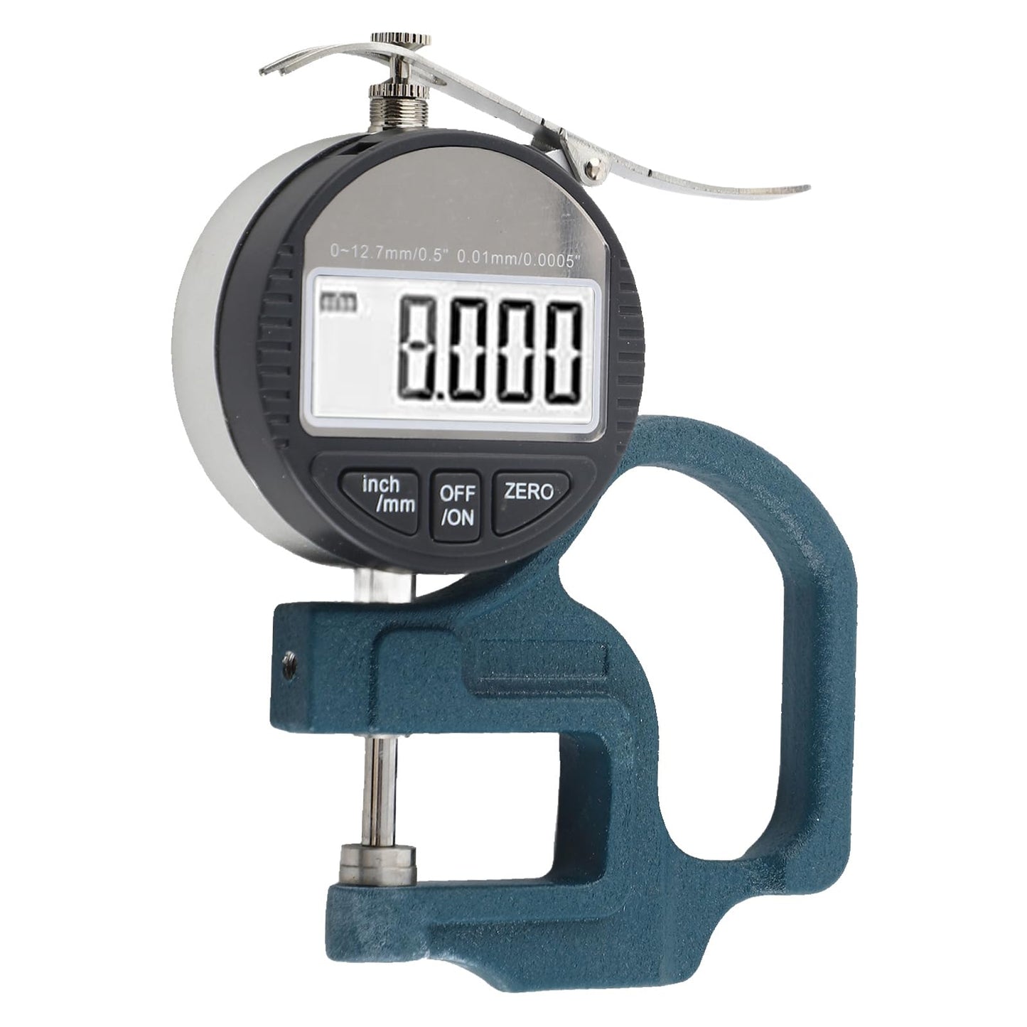Medidor de Espesor, Herramienta de medición de Espesor Papel de Pantalla Digital Tela de Cuero Medidor de Espesor Herramienta de medición, Rango de Medición de 0-12.7mm, Precisión de 0.01mm