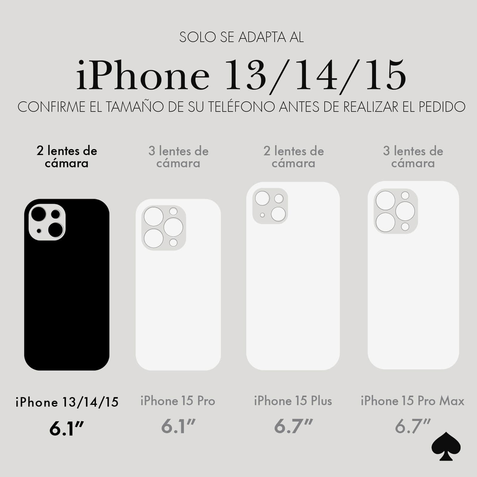 kate spade new york - Funda para iPhone 15/14 / 13, Compatible con MagSafe - Ciudad Leopardo Negro