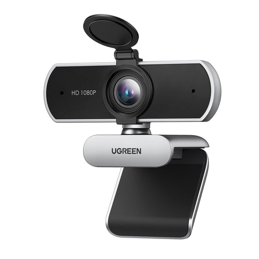 Cámara Web HD UGREEN 1080P con Micrófono y Corrección de Luz Automática