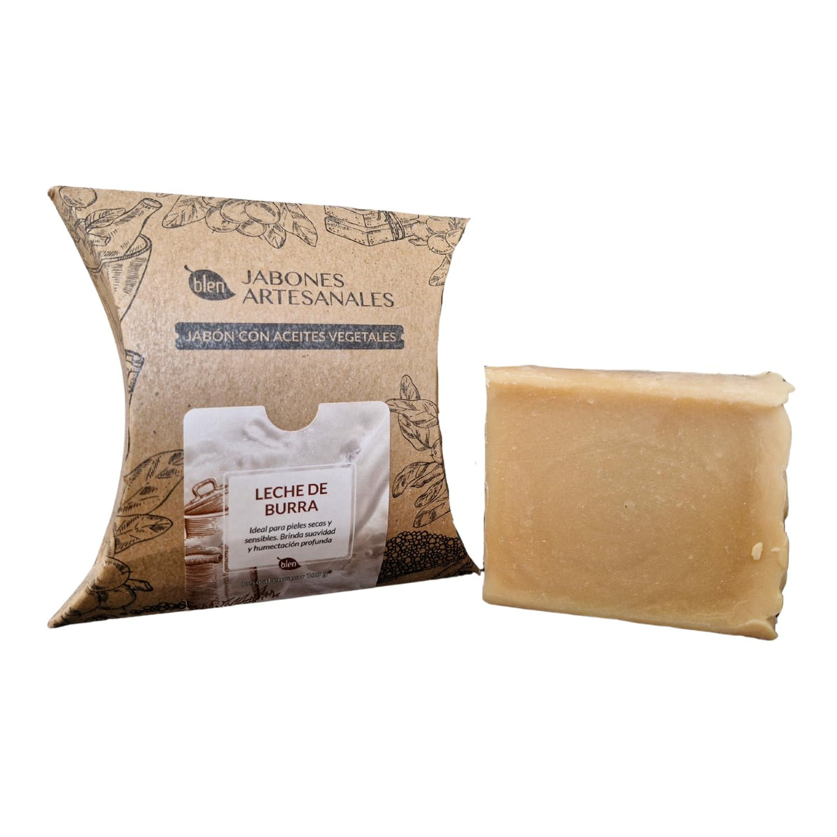 BLEN | 3 Pack Jabones Artesanales Leche de Burra | 100 g c/u