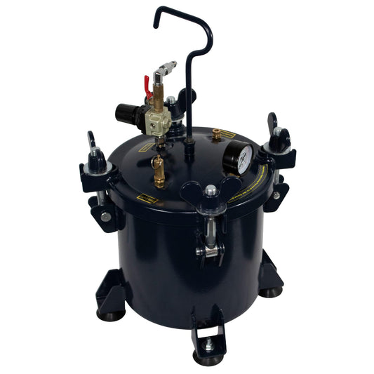 California Air Tools 255C - olla de presión de 2.5 galones para fundición de resina epoxi, tanque de acero recubierto, portátil, azul