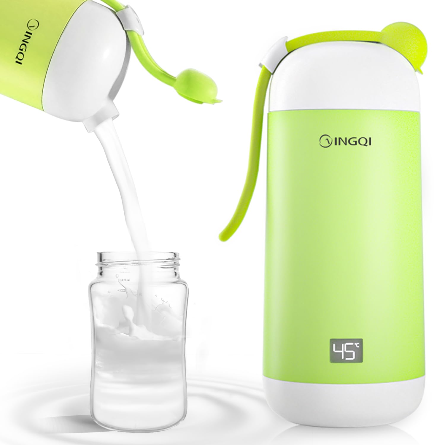Calentador de biberones portátil, recargable por USB e inalámbrico para fórmula, leche materna o agua, capacidad de 10 onzas con temperatura ajustable y función de mantener el calor, ideal para viajes