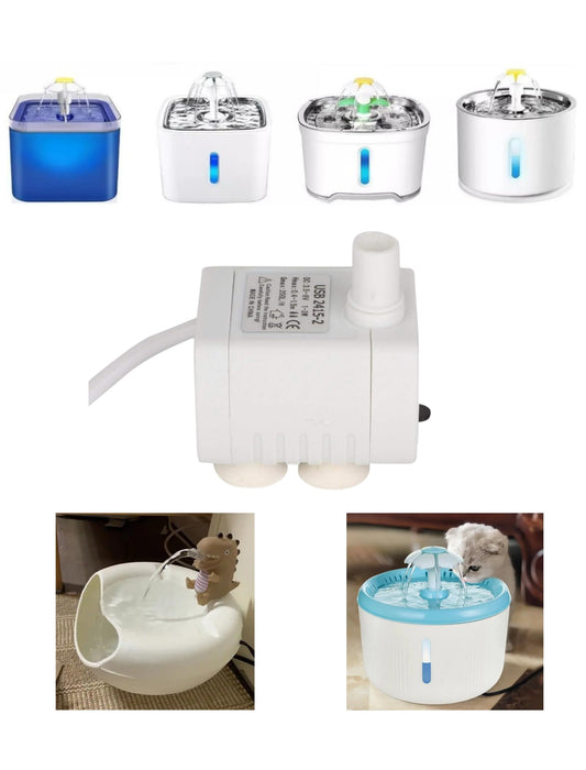 Bomba de fuente para mascotas, Mini bomba USB 200L / H Bomba de agua sumergible para pecera Acuario Dispensador de agua para mascotas