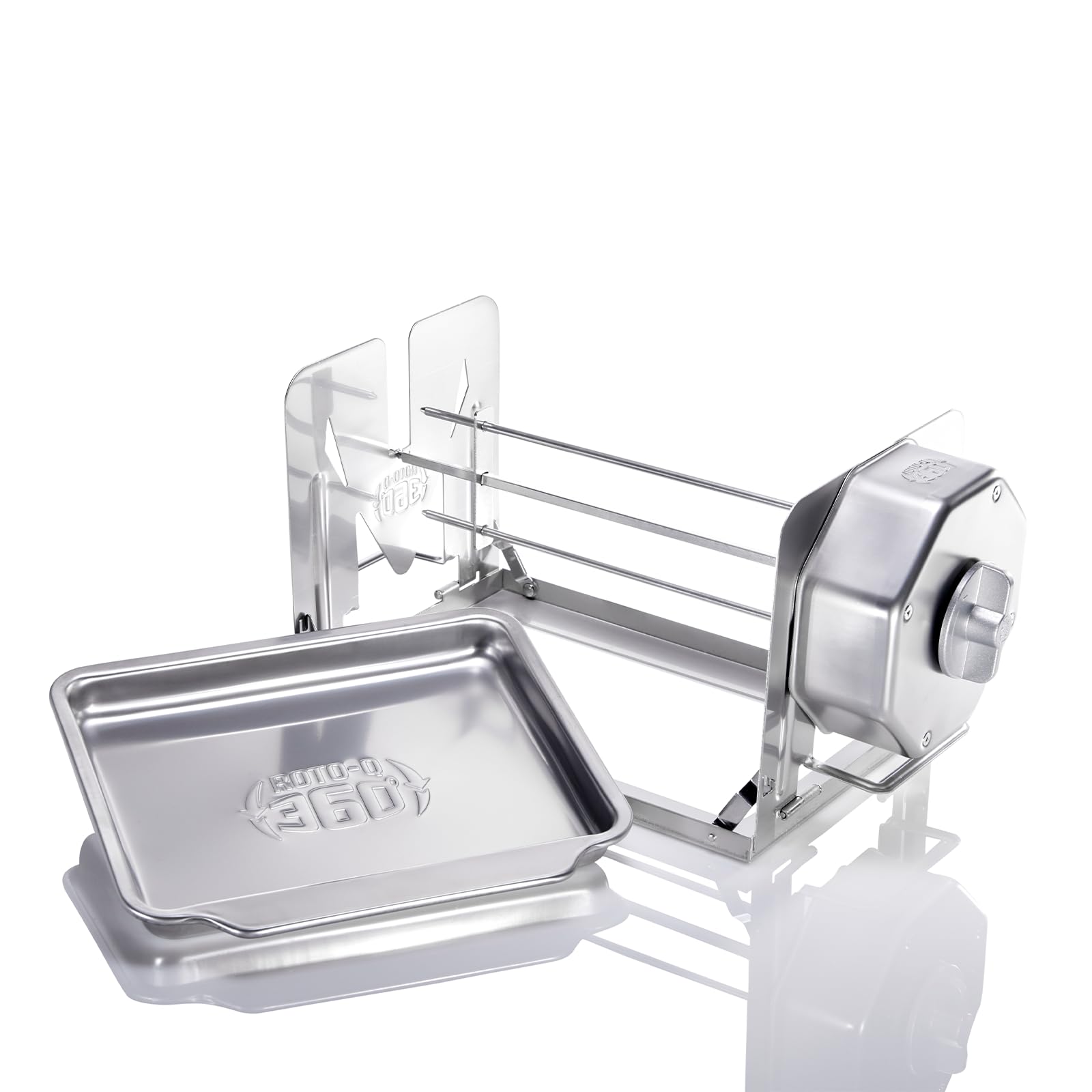 Kit de Asador Inalámbrico ROTO-Q 360 Acero Inoxidable para Parrillas y Hornos