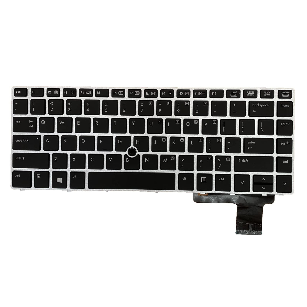 Repuesto de Teclado con Retroiluminación Tiugochr Negro para HP EliteBook Folio 9470M 9480M