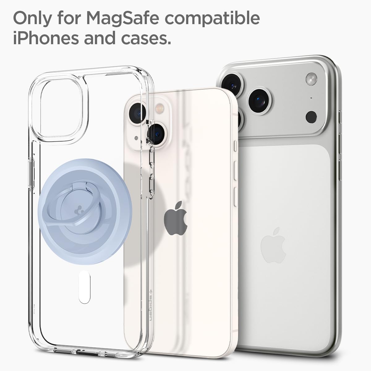 Soporte Magnético para Teléfono Spigen Azul Compatible con MagSafe y iPhone 17/16/15/14/13/12
