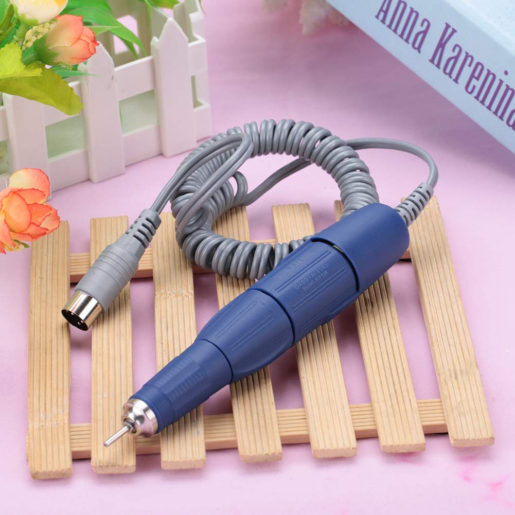 Mango para Taladro Eléctrico de Uñas Azul Mango 102L-2.35mm de Acero Inoxidable para Uso Profesional y Hogar