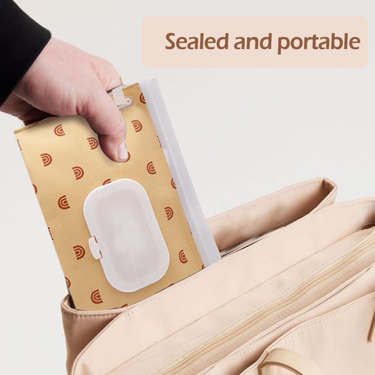 Soporte para toallitas para bebé, dispensador de toallitas, paquete de 3 recipientes recargables portátiles, funda reutilizable para toallitas de viaje para bebé, impermeable y a prueba de polvo