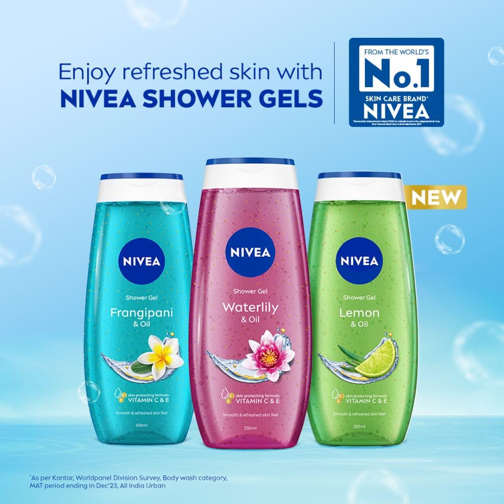 Nivea Bath Care Shower Water Lily Oil, 250ml