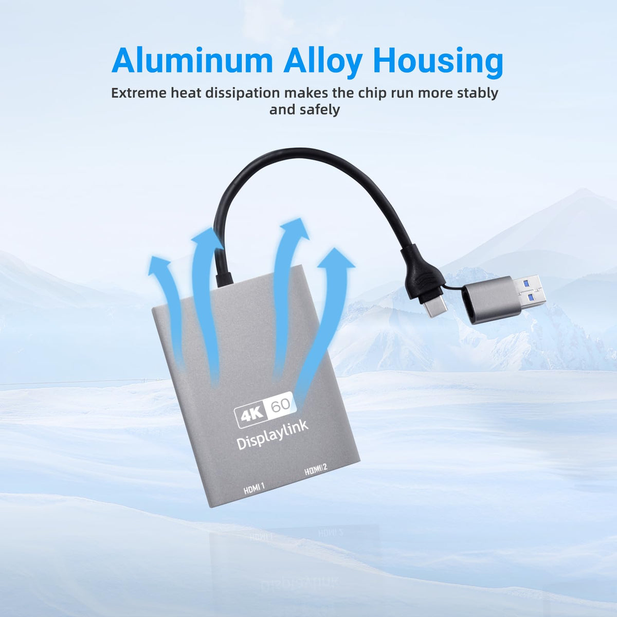 Adaptador de Monitor Dual USB C Bytecc HDMI Compatible con MacBook M1/M2/M3, Windows, Android