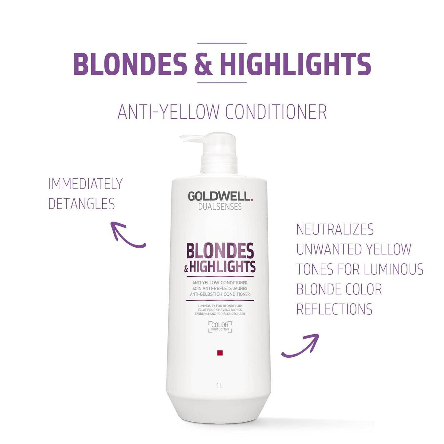 Dual Senses Blondes & Highlights Anti-Yellow Conditioner (Luminosity For Blonde Hair) - 1000ml/33.8oz