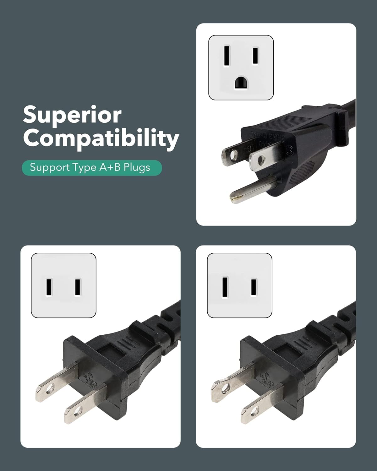 BN-LINK Estaca Eléctrica para Exterior con 6 Tomas, Cable de Extensión de 1.8 m, Regleta con Protección contra Sobrecargas y Tapas Impermeables, Resistente al Agua