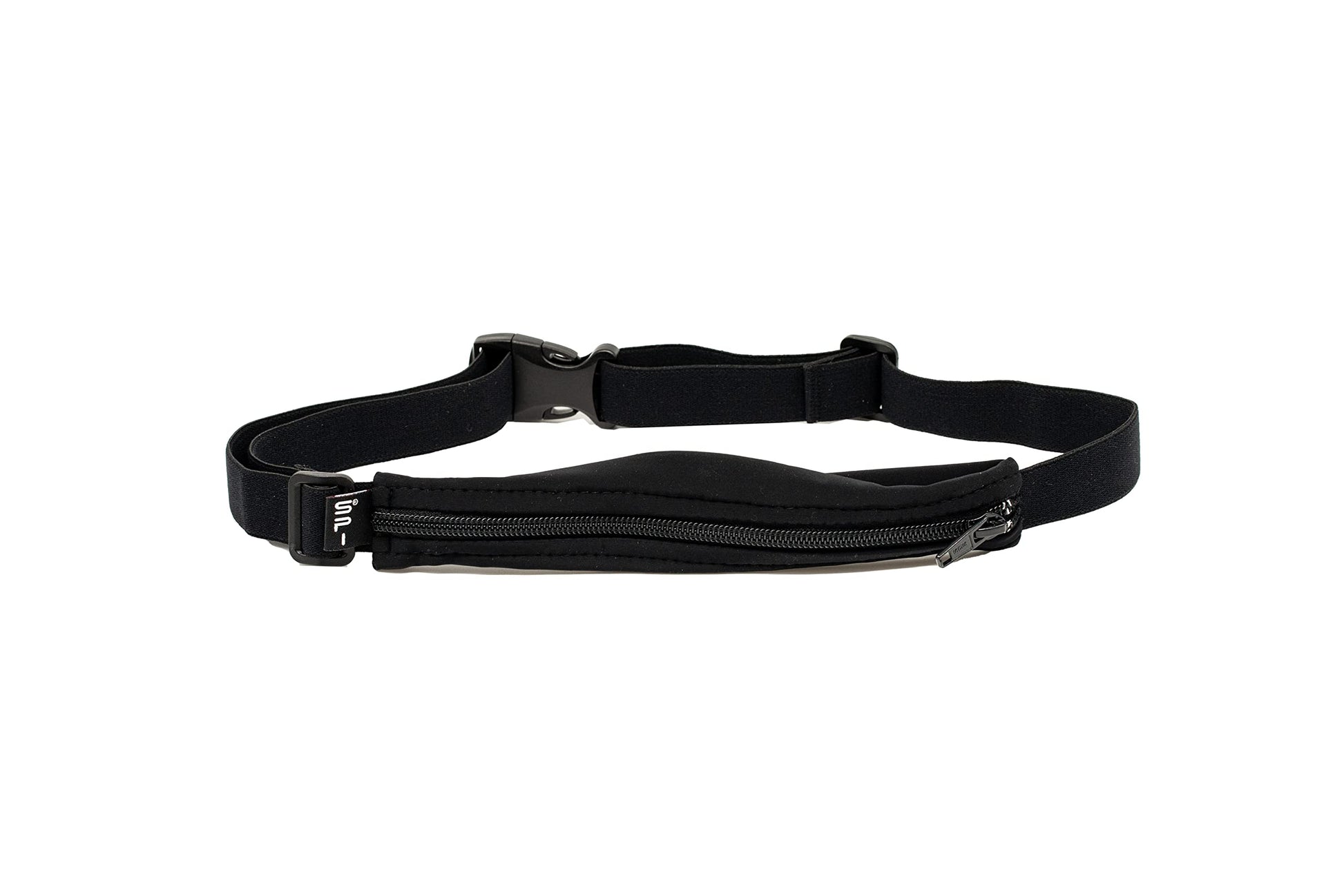 Cinturón de Bolsillo SPIbelt Negro Expandible y Ajustable para Correr para Mujer y Hombre