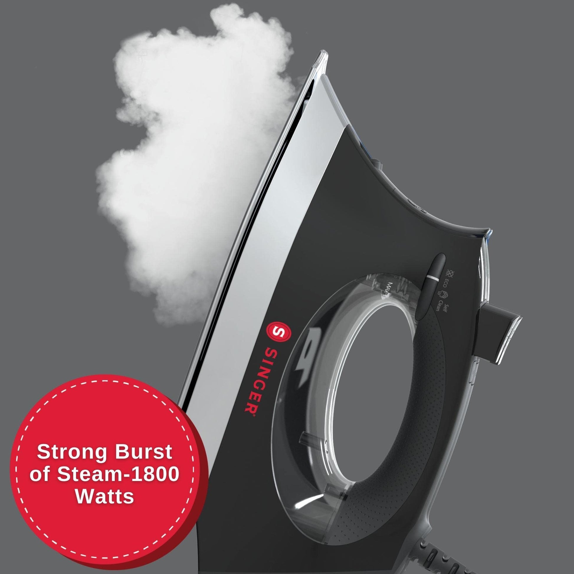 Plancha de Vapor SINGER Negro SteamCraft Plus 2.0 con Tecnología OnPoint para Mujer