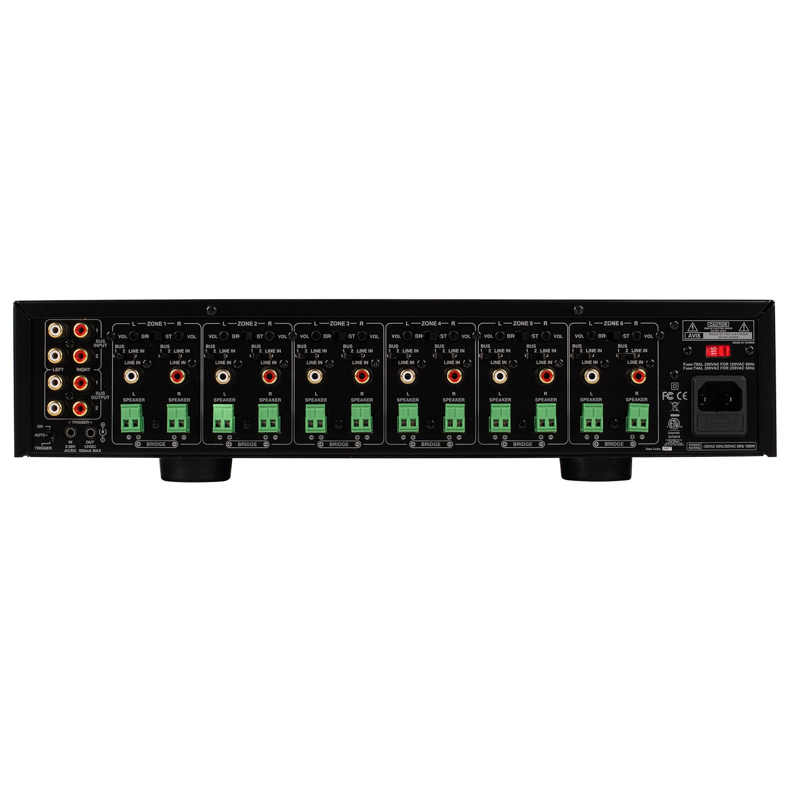 Dayton Audio MA1240a Amplifier Multi-Zone, 12 Channel