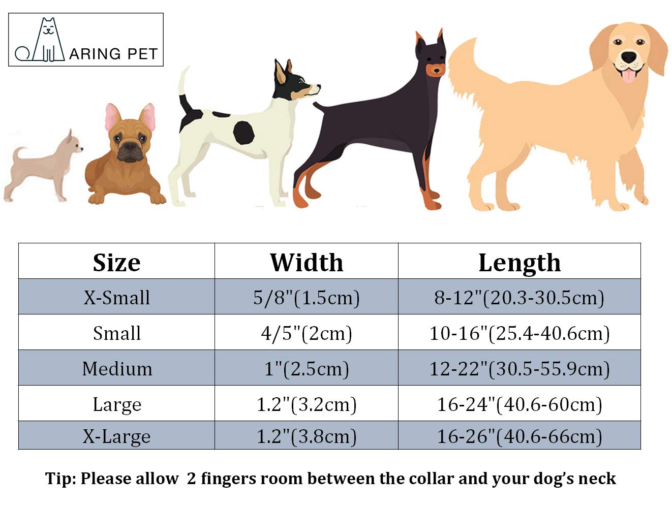 ARING PET Collar de perro con lazo, collar ajustable para perros pequeños, medianos y grandes
