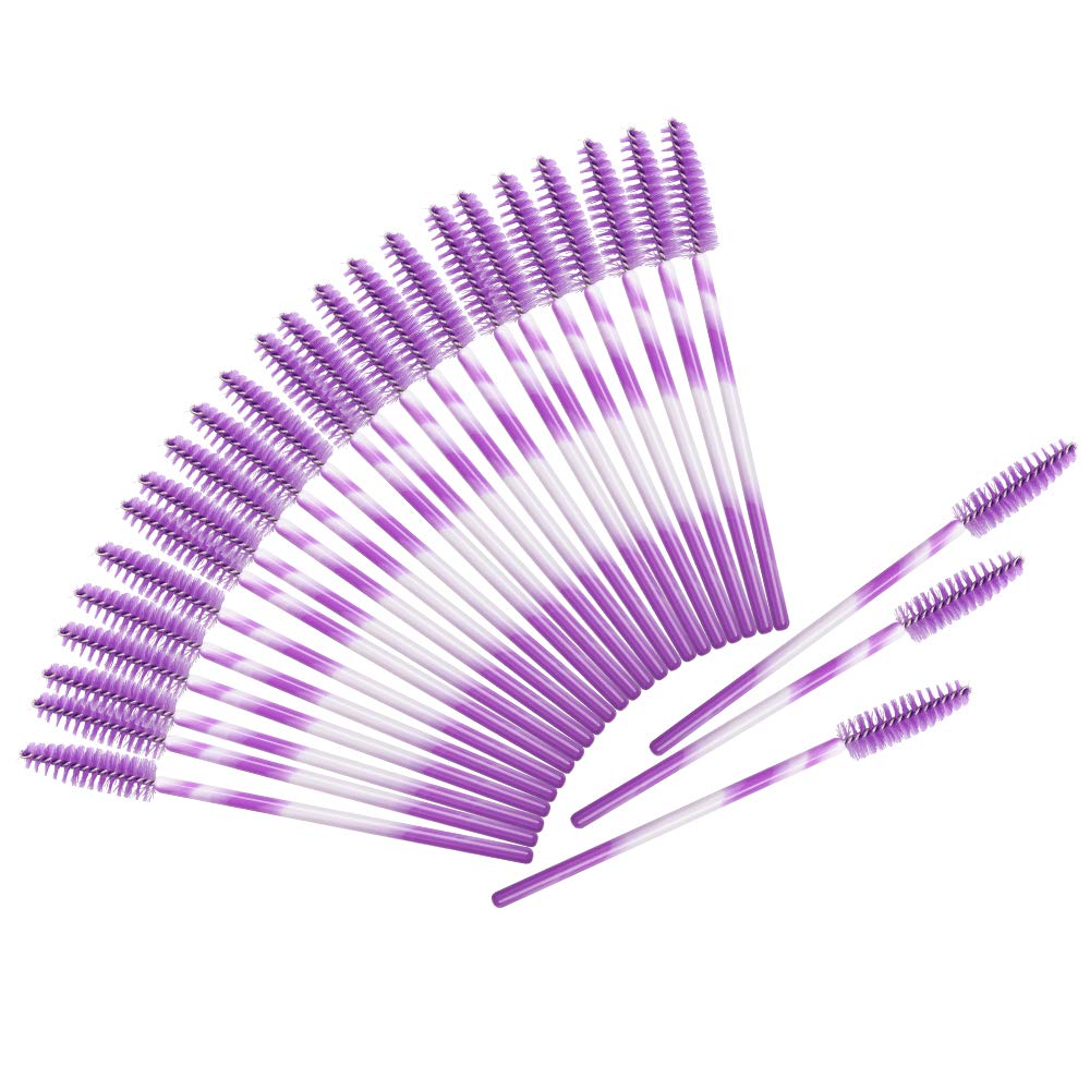 Paquete de 300 cepillos desechables para pestañas postizas para extensiones de pestañas aplicadoras, Deep Purple-300pcs