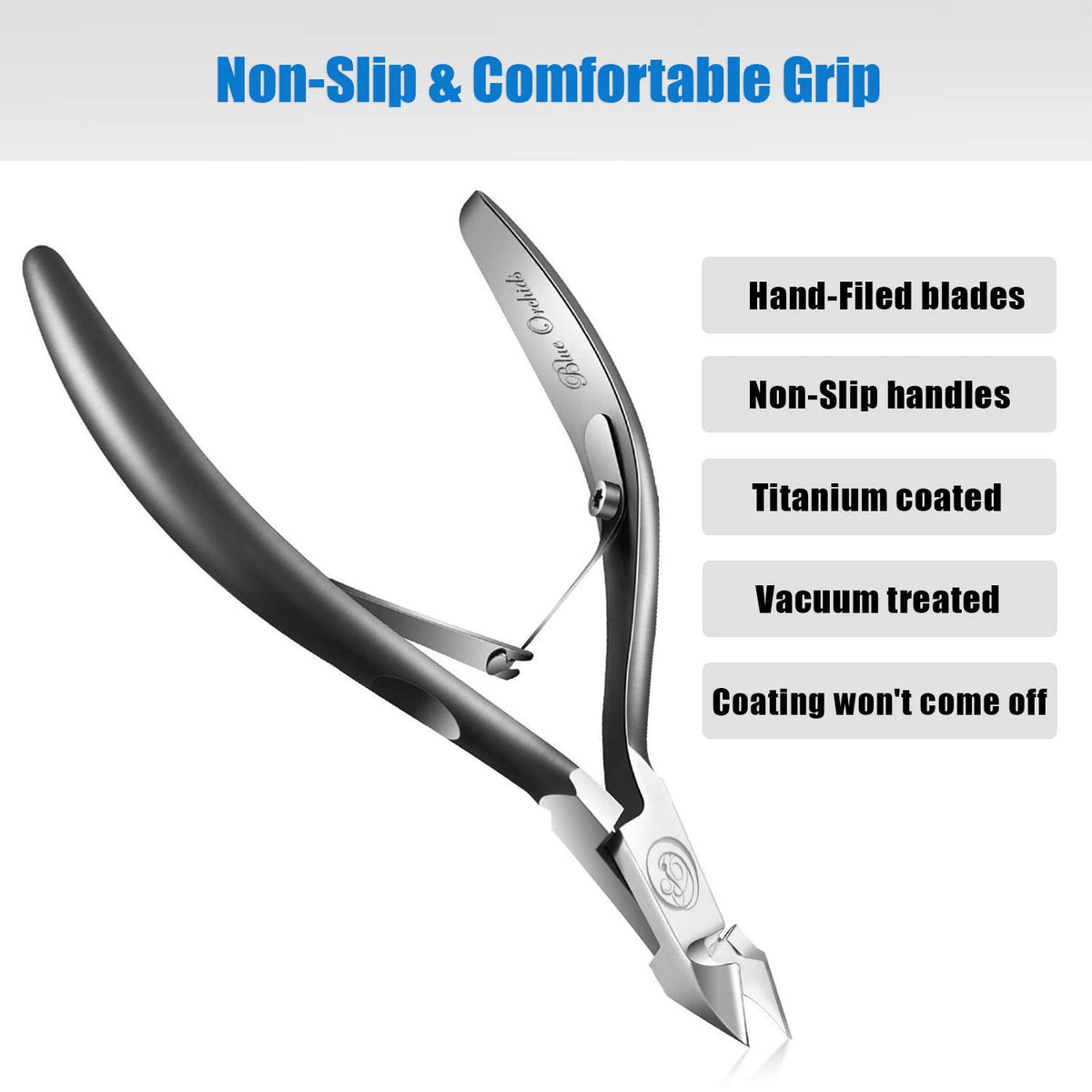 Cuticle Trimmer with Cuticle Pusher Cuticle Nipper Professional Grade Stainless Steel Cuticle Remover Cutter Clipper Durable Pedicure Manicure Tools for Fingernails and Toenails