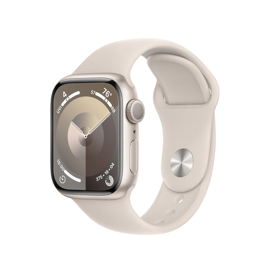 Reloj Inteligente Apple Watch Series 9 Blanco Estrella con Correa Deportiva Reacondicionado para Hombre o Mujer