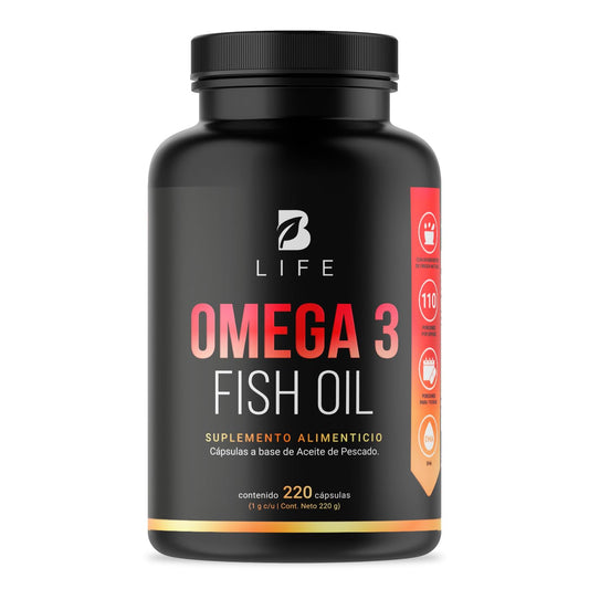 Aceite de Pescado Omega 3 B Life 220 Cápsulas Naturales