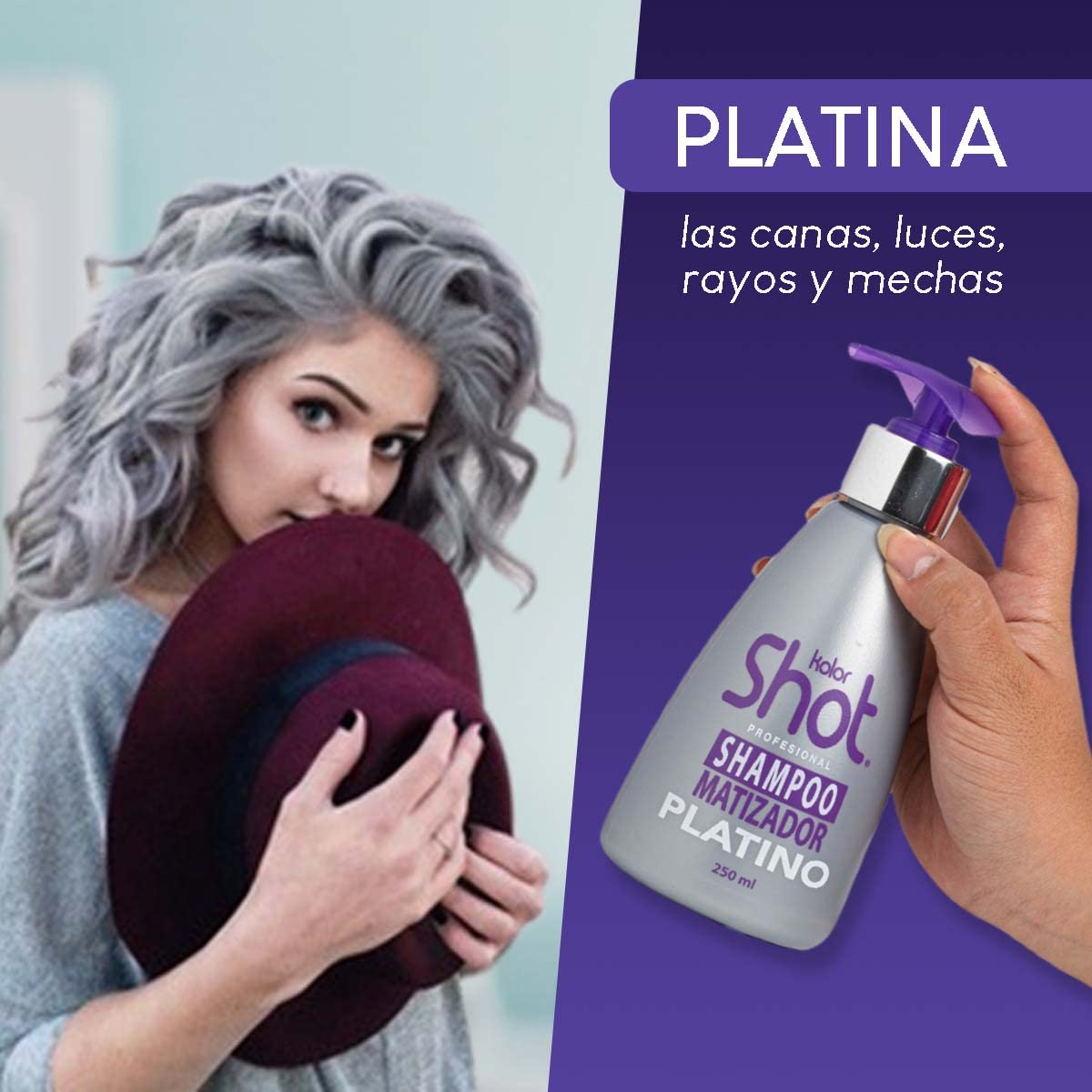 Kolor Shot Shampoo Matizador Platino - 300 Ml