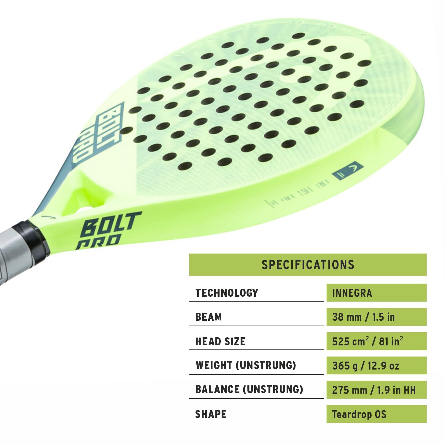 Head 226213 Bolt Pro 2023, Verde