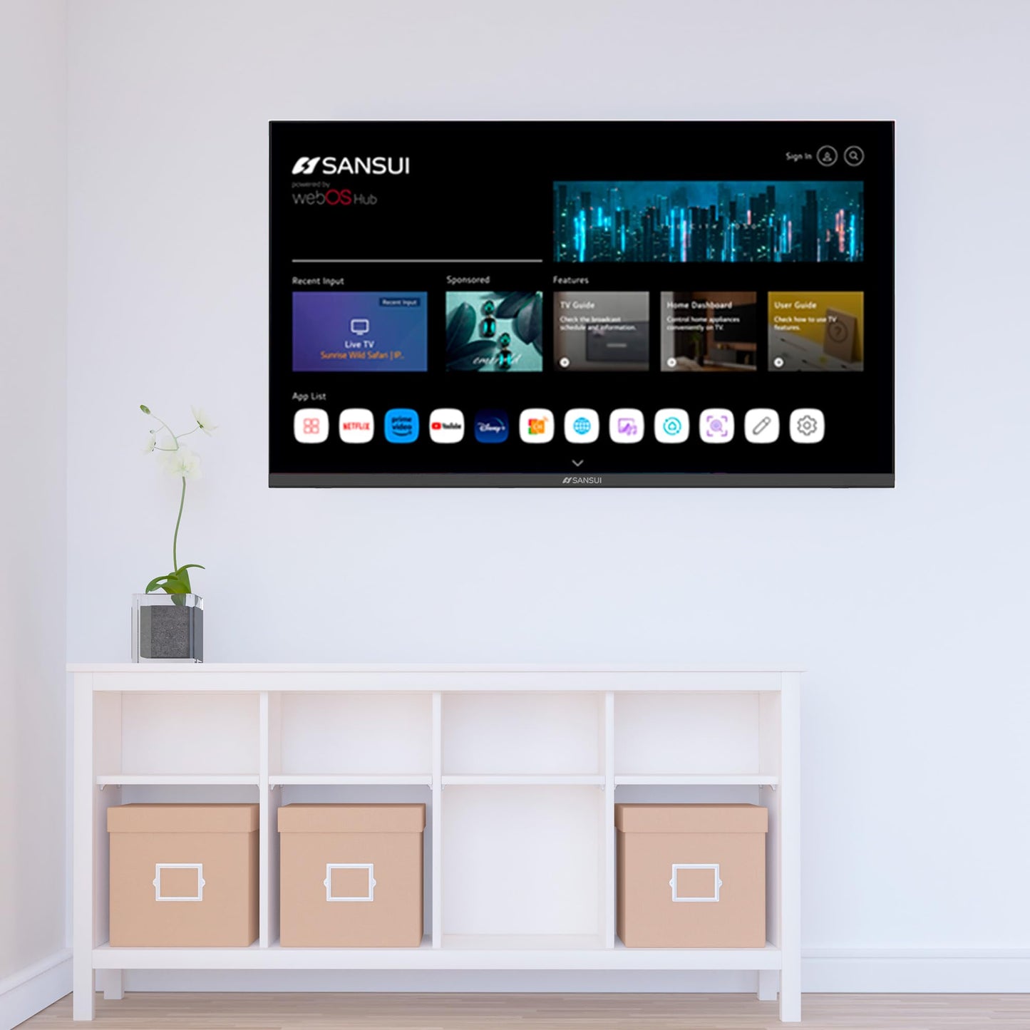 TV SANSUI HD Smart WebOS 32 Pulgadas WiFi Series 2024