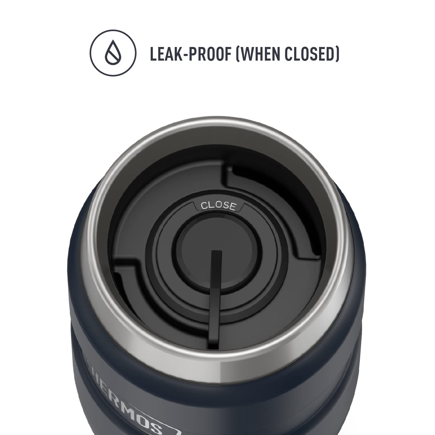 Vaso de Viaje Thermos Azul Mate de Acero Inoxidable 16 Onzas
