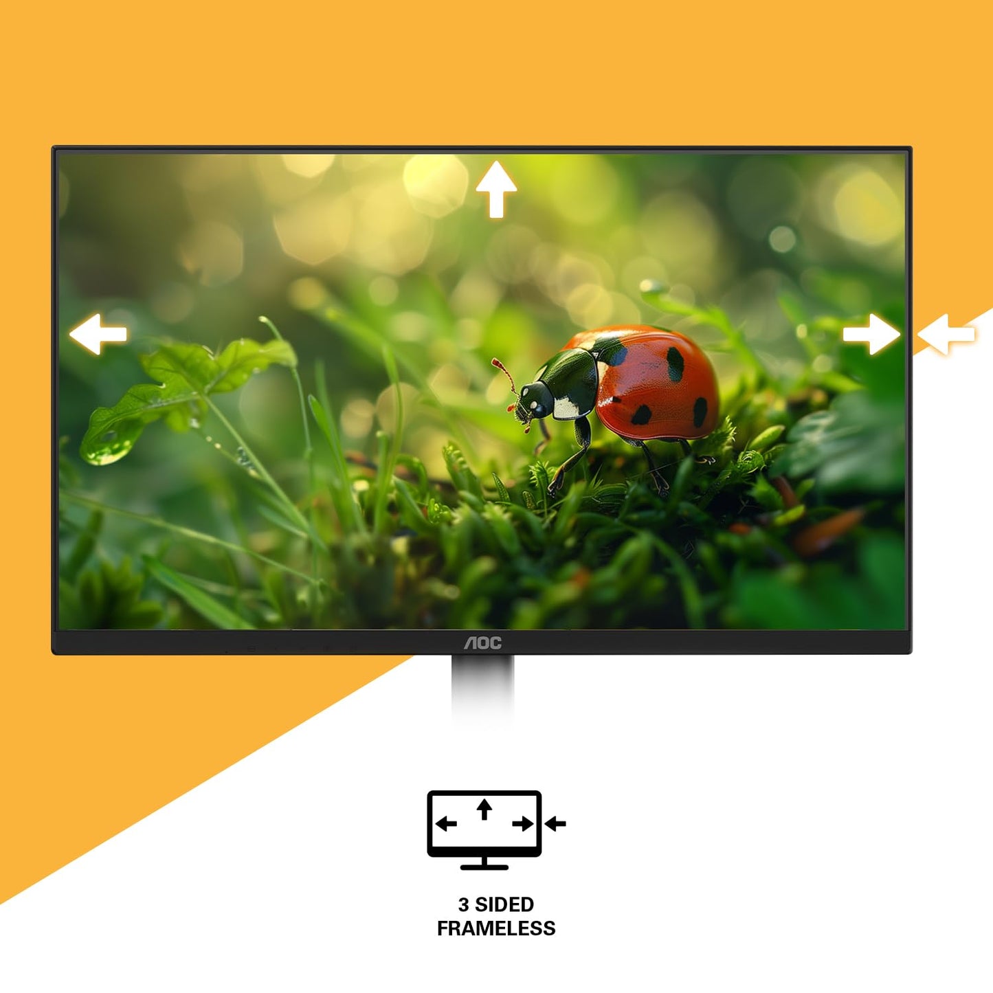 AOC Monitor 27B30H 27 Pulgadas, Full HD, 100Hz, IPS, 1xHDMI, 1xVGA, Negro